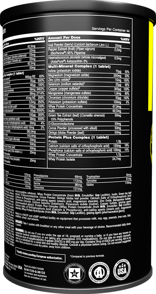Animal Pak - 44 packs