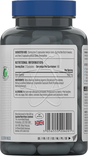 Applied Nutrition Beta-Alanine 1500 - 120 caps