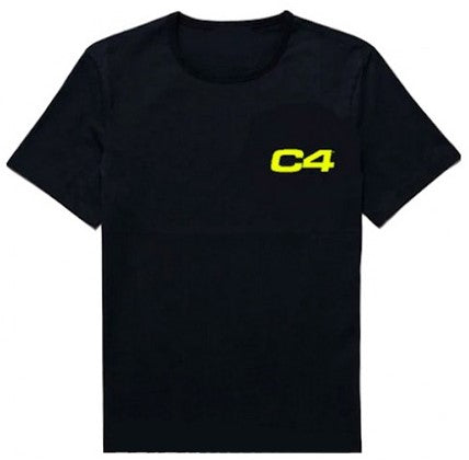 C4 T-Shirt - Black/Yellow Logo - L