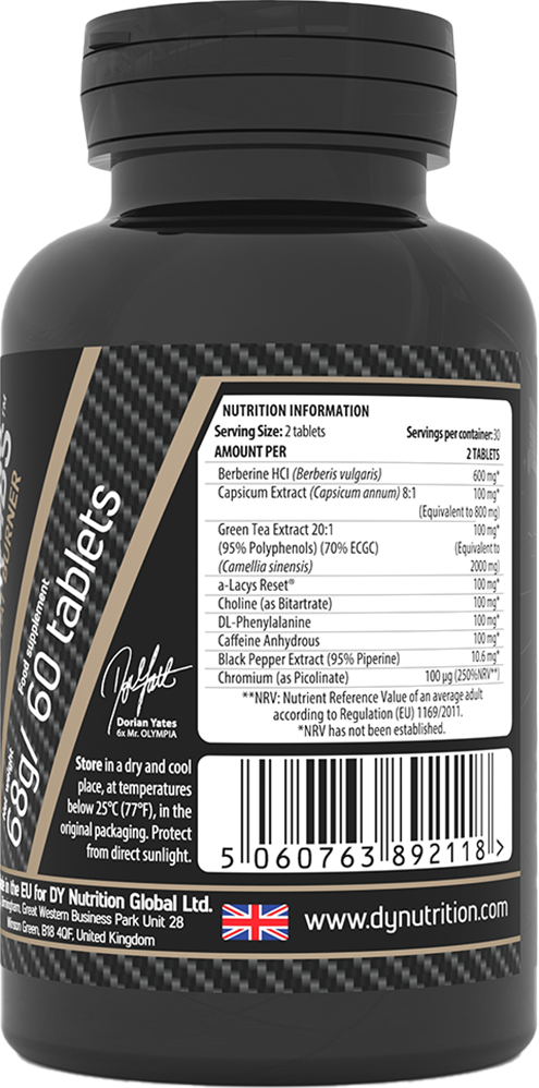 DY Nutrition BlackBombs Fatburner - 60 tabs