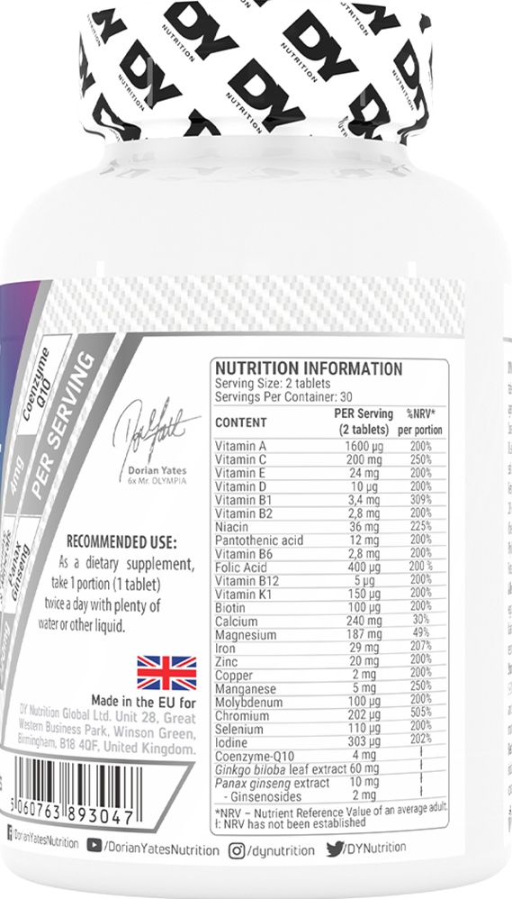 DY Nutrition Multivitamin Complex - 60 tabs