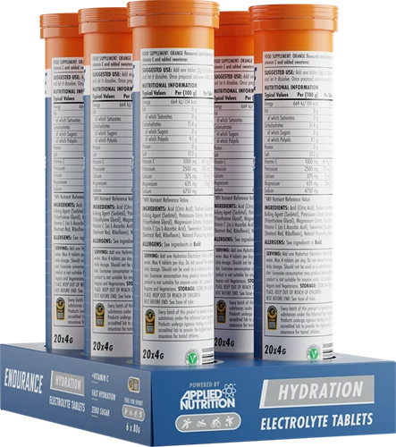 Applied Nutrition Endurance Hydration Electrolyte tabs - 6 x 20 tabs