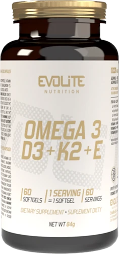 Evolite Omega 3+D3+k2+E - 60 Softgels