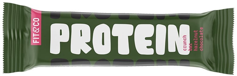 Fit & Co Protein Crunch Bar - 10 x 55 g - Hazelnut Chocolate