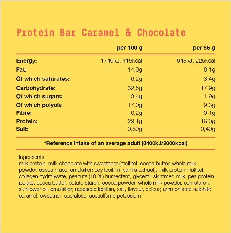 Fit & Co Protein Soft Bar - 10 x 55 g - Peanut Caramel