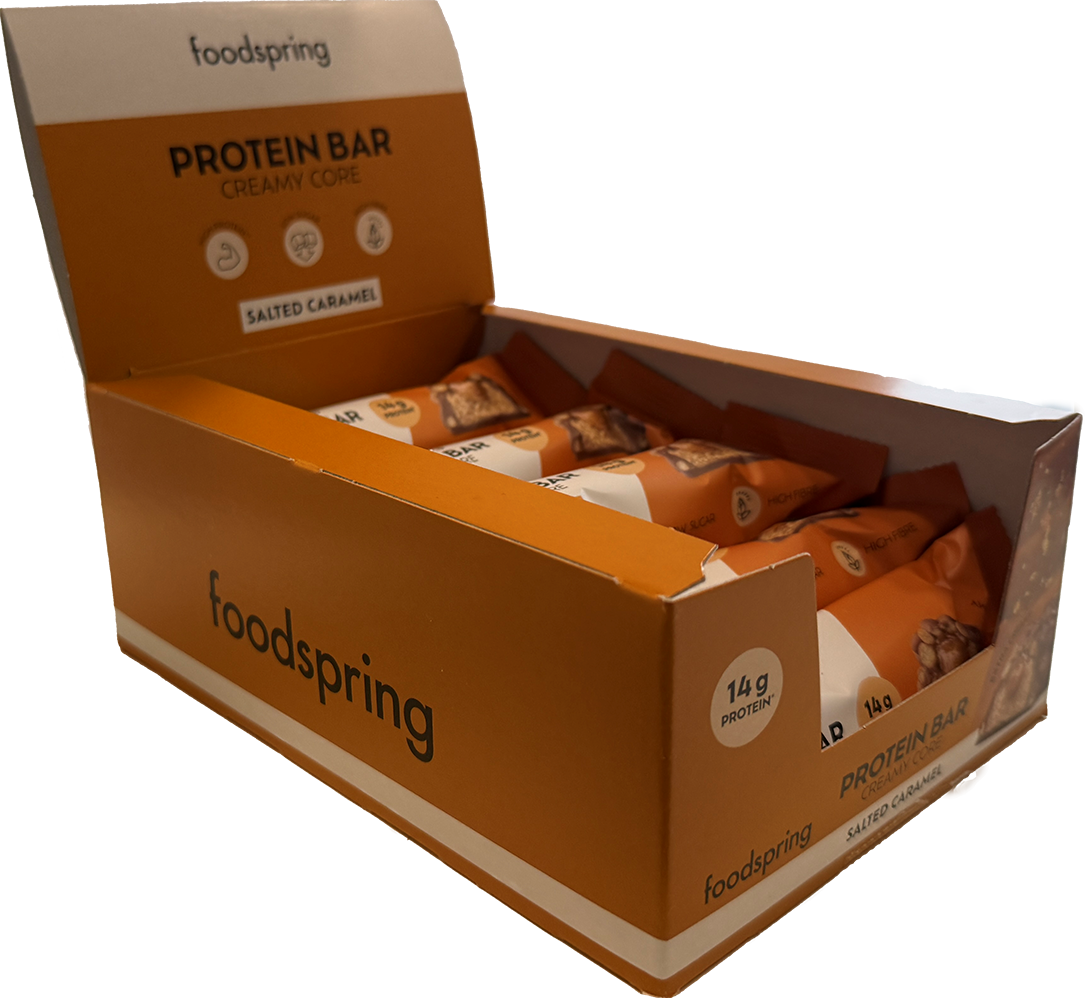 Foodspring Protein Creamy Core - Salted Caramel - 12 x 50 g