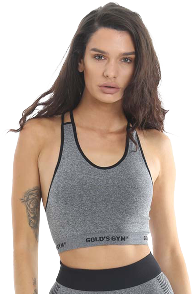 Golds Gym Ladies Seamless Top - Grey