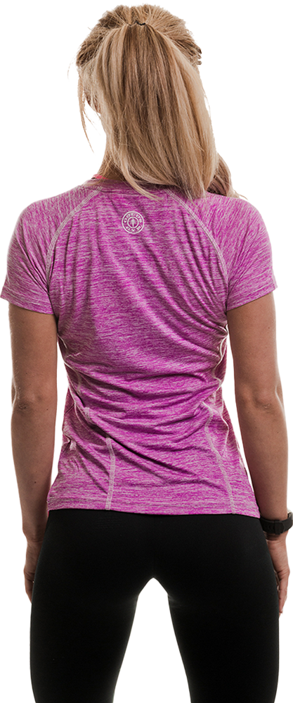 Golds Gym Ladies T-Shirt Raglan - Lilac Marl