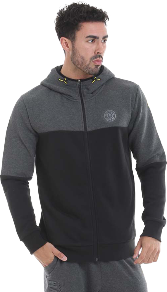 Golds Gym Zipper Hoodie Perform - Black/Charcoal