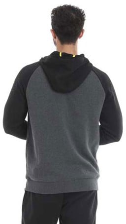 Golds Gym Embossed Hood Sweater - Charcoal/Black - S