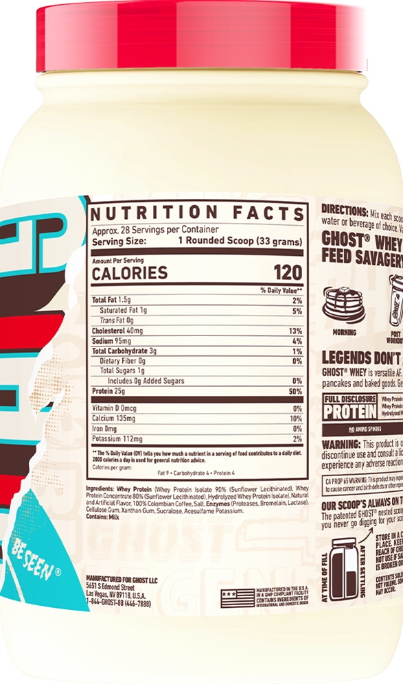 Ghost Whey - 28 servings - Coffee Ice Cream