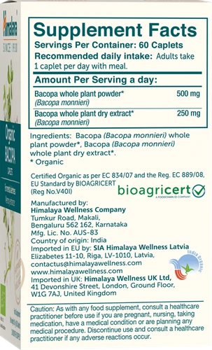 Himalaya Organic Bacopa - 60 caps