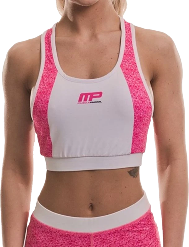 MusclePharm MPL32 Ladies Croptop Matrix - Pi/Wh - L