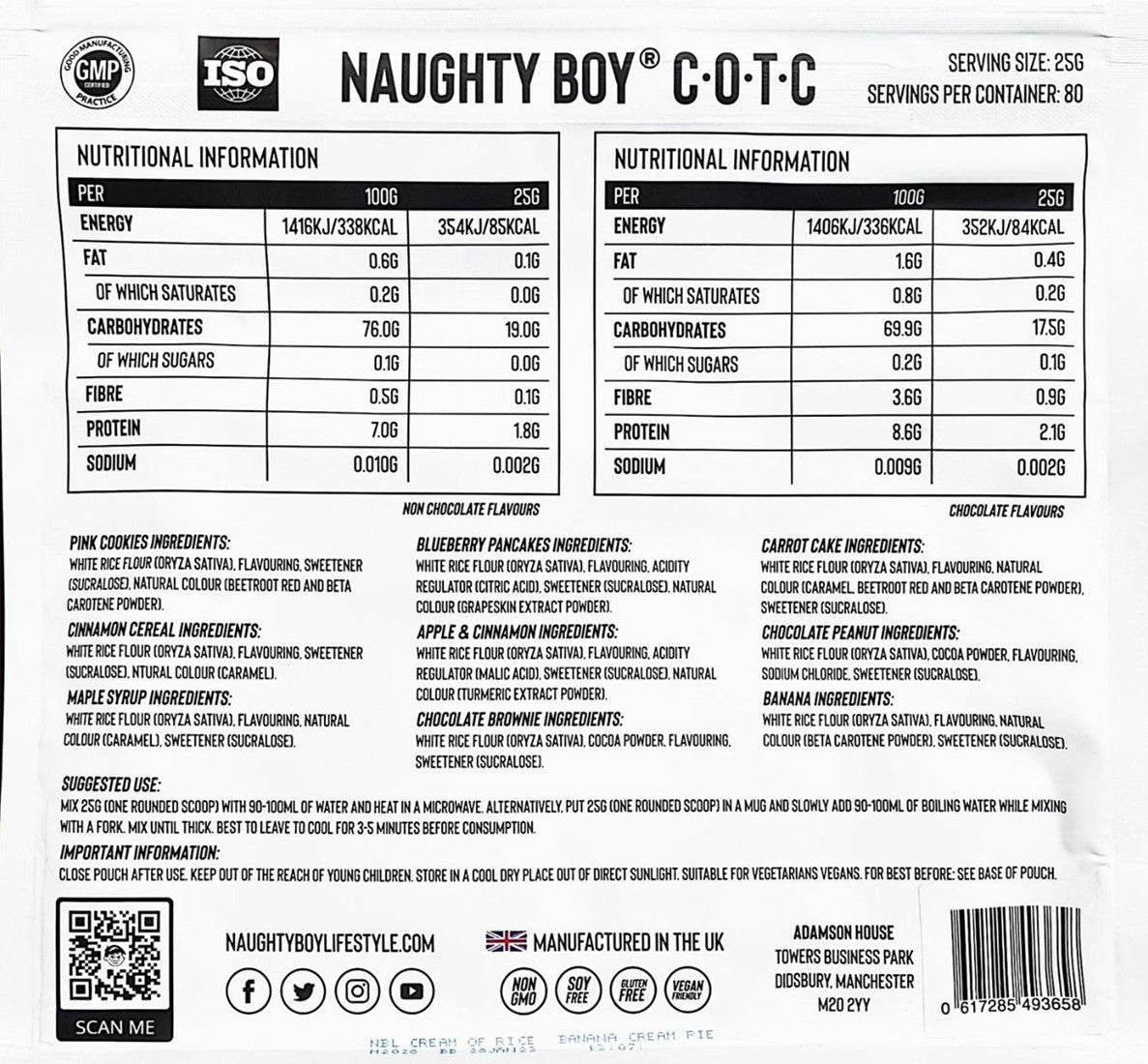 Pouch Naughty Boy Cream of the Crop - 2000 g