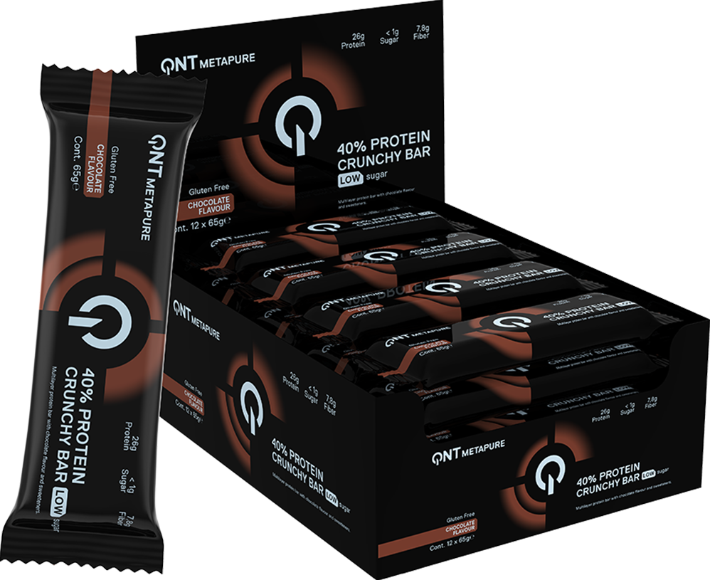 QNT 40% Protein Crunchy Bar - 12 x 65 g