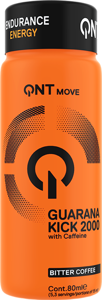 QNT Guarana Kick 2000 mg - 12 x 80 ml - Bitter Coffee
