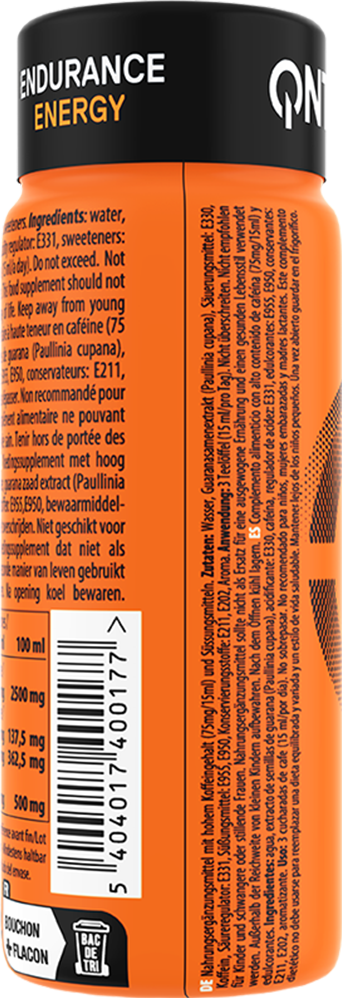 QNT Guarana Kick 2000 mg - 12 x 80 ml - Bitter Coffee