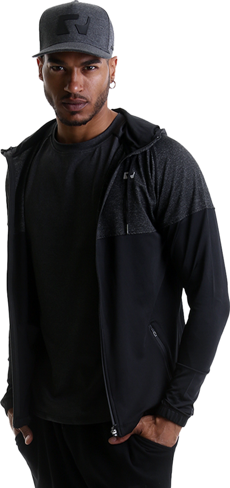RIPT Mens Hooded Zip Jacket - Black