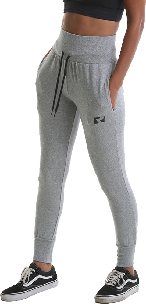 RIPT RCLPNT720 Ladies Deep Waist Jogpant - Grey