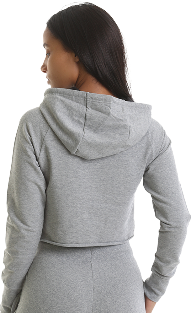 RIPT RCLSWT719 Ladies Cropped Hoodie - Grey