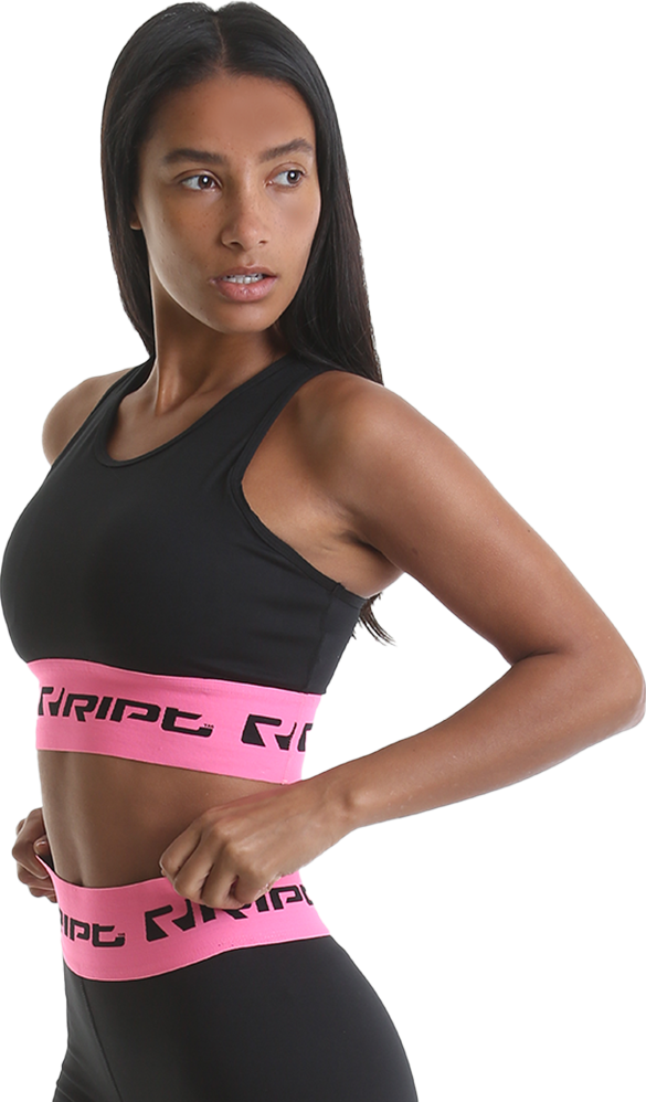 RIPT RCLTOP717 Ladies Crop Top Branded - Pink