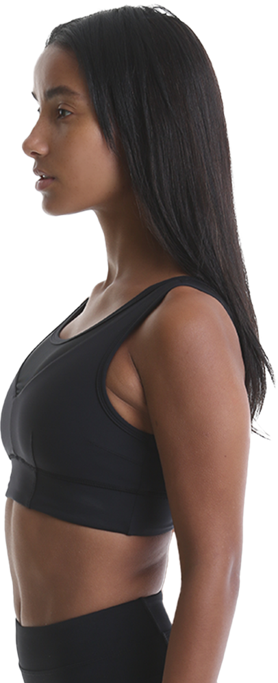 RIPT RCLTOP734 Ladies Crop Top Mesh - Black