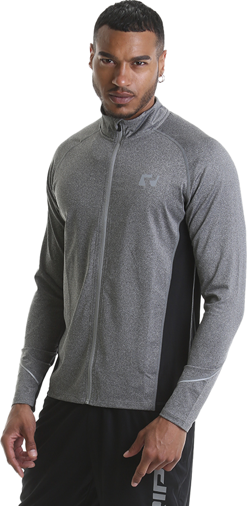 RIPT RCTOP728 Mens Zip Thru Top - Grey