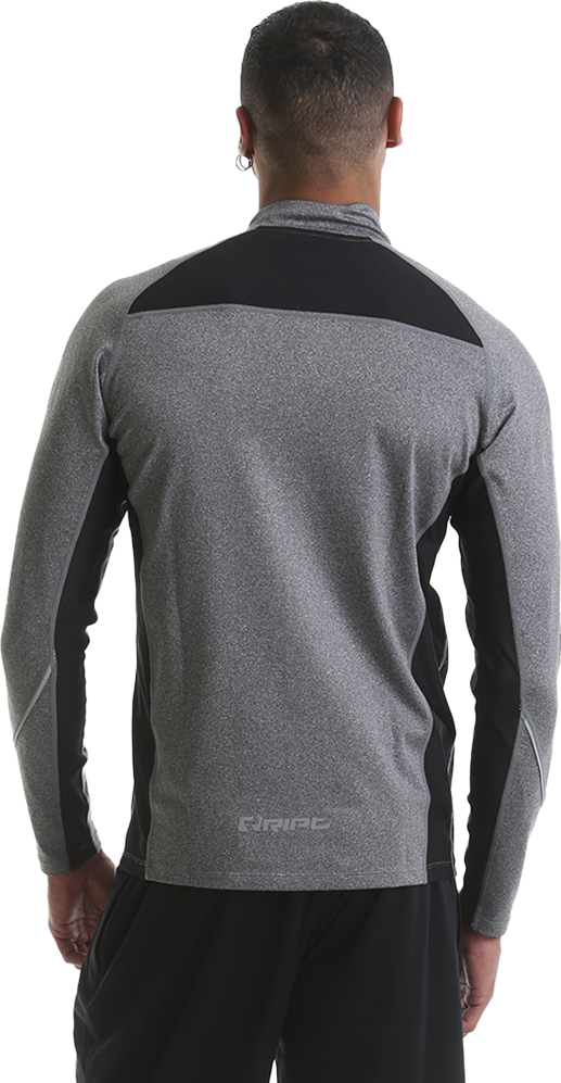 RIPT RCTOP728 Mens Zip Thru Top - Grey