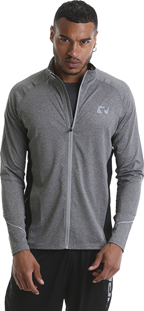 RIPT RCTOP728 Mens Zip Thru Top - Grey