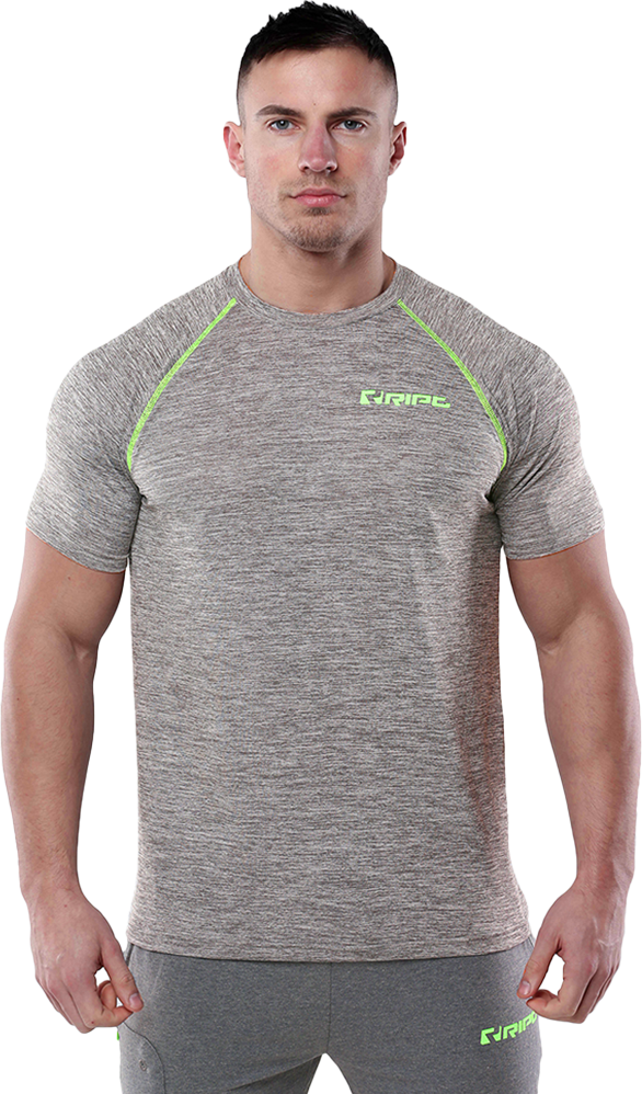RIPT RCTS702 Mens Slimfit Tech Line T-shirt - Grey