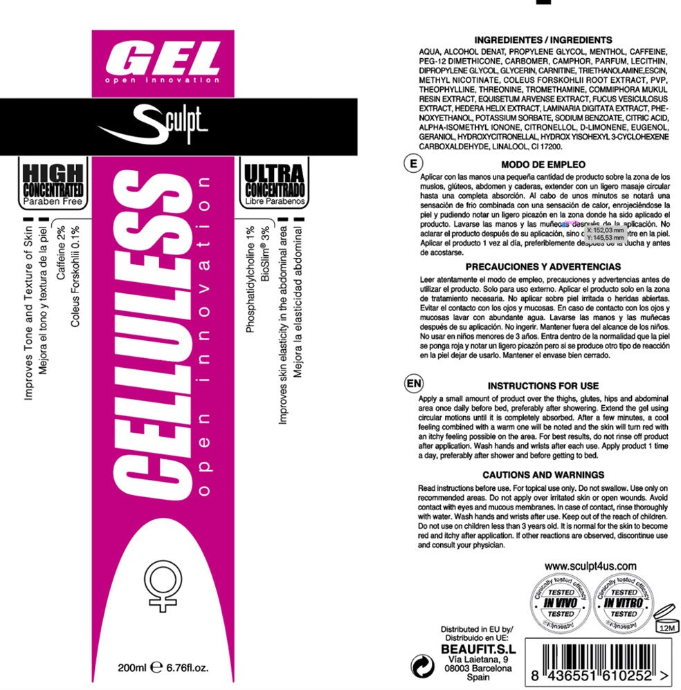 Sculpt Celluless - 50 ml