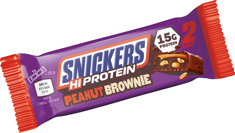 Snickers HiProtein Bar - 12 x 50 g - Peanut Brownie