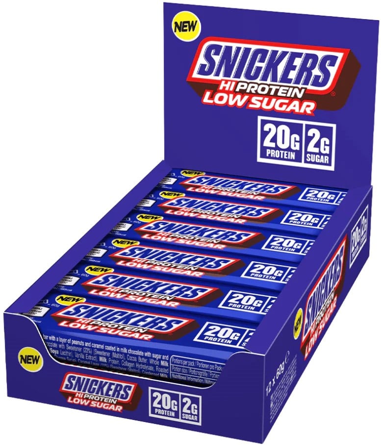 Snickers HiProtein Low Sugar Bar - 12 x 57 g - Original