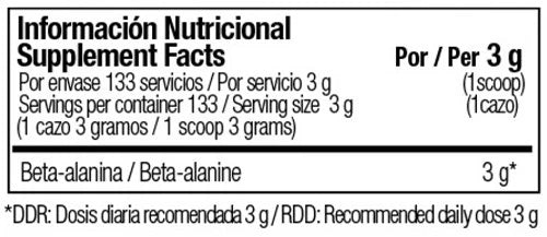 Zoomad One Raw Beta-Alanine - 400 g