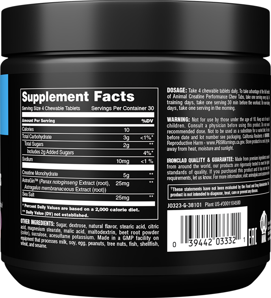Animal Creatine Chews - 120 tabs