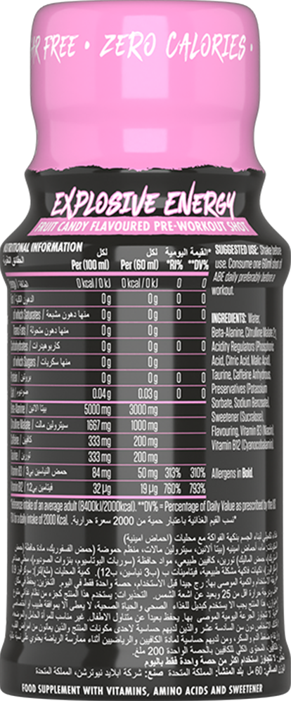 Applied Nutrition ABE Pre-Workout Shot - 12 x 60 ml