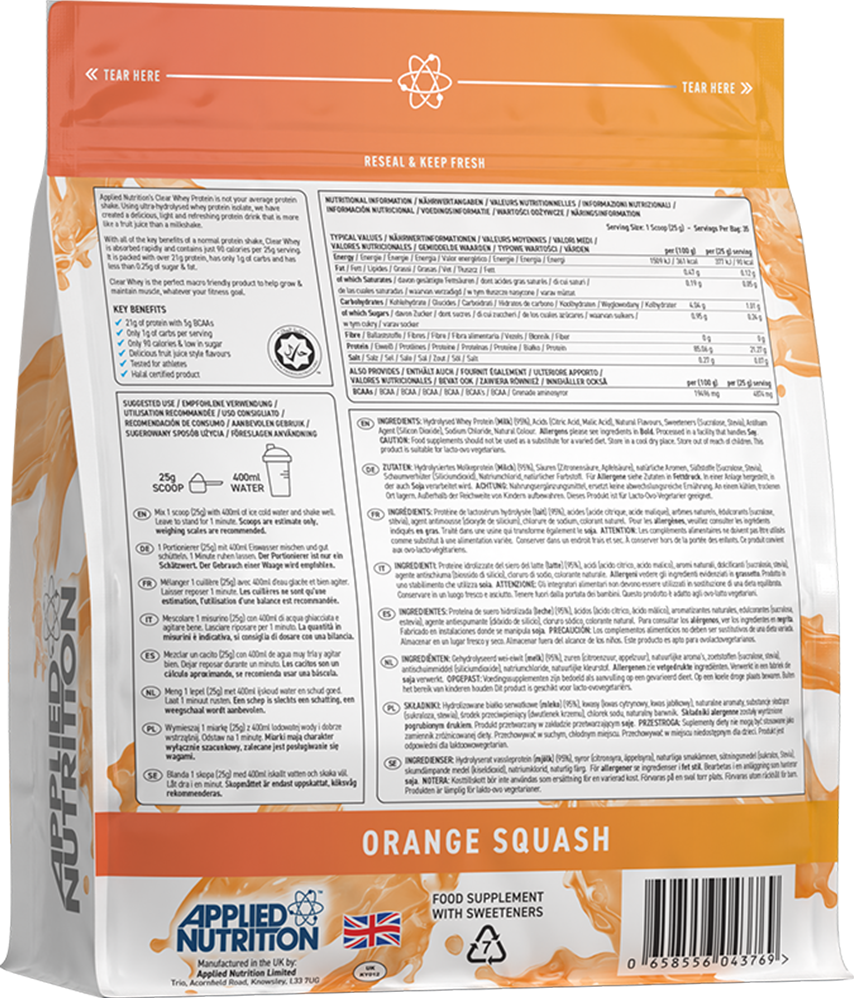 Applied Nutrition Clear Whey Protein - 875 g