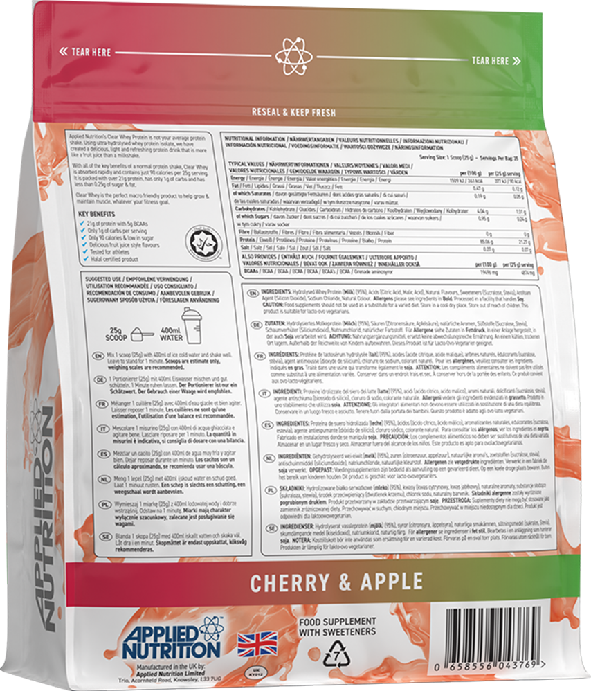 Applied Nutrition Clear Whey Protein - 875 g