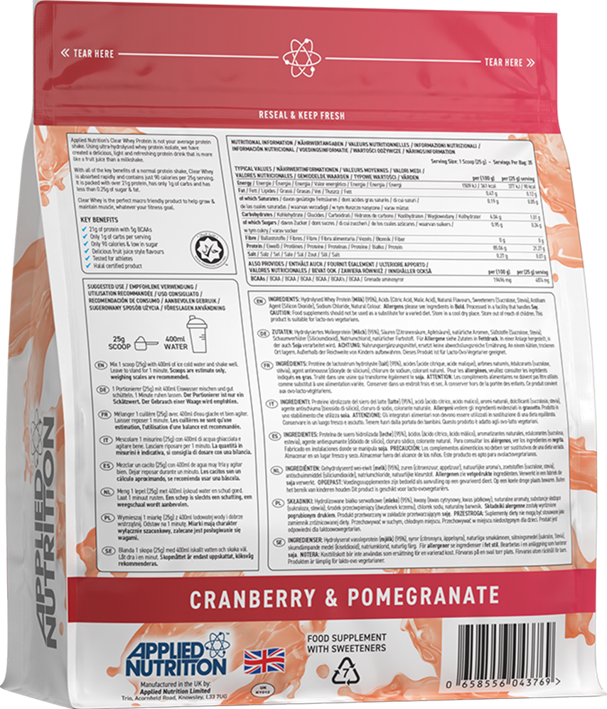 Applied Nutrition Clear Whey Protein - 875 g