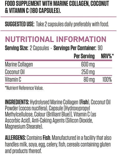 Applied Nutrition Collagen + Coconut - 180 caps