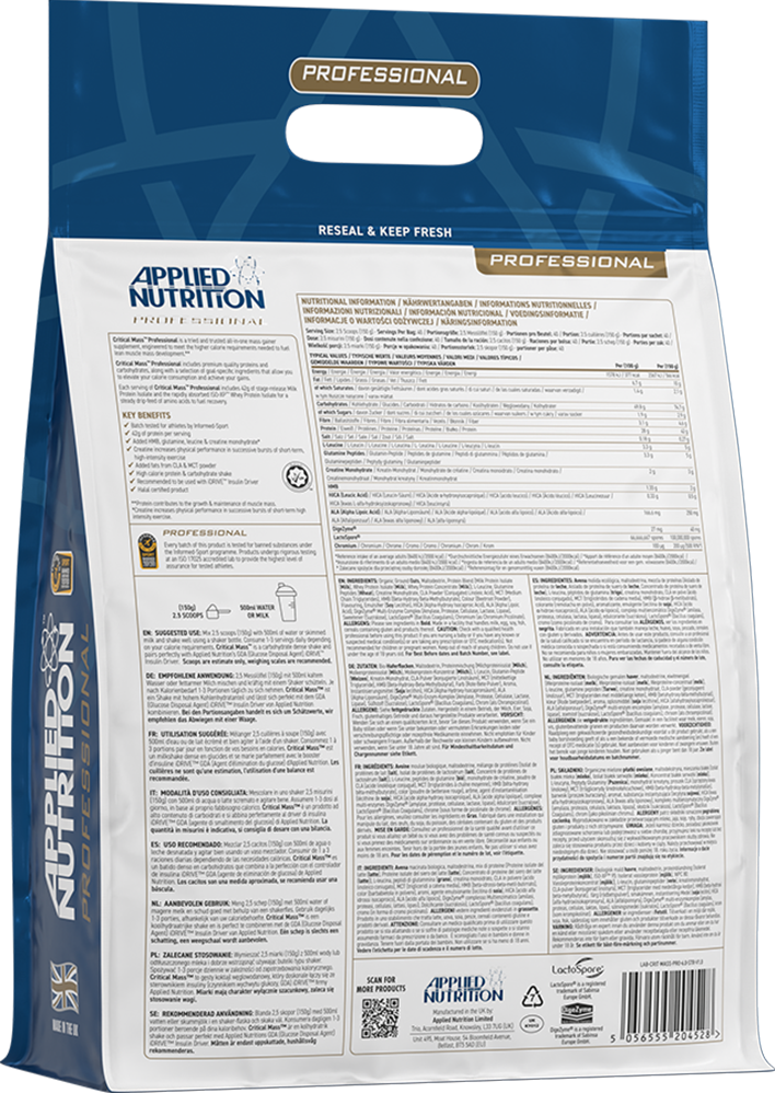 Applied Nutrition Critical Mass Professional - 6000 g