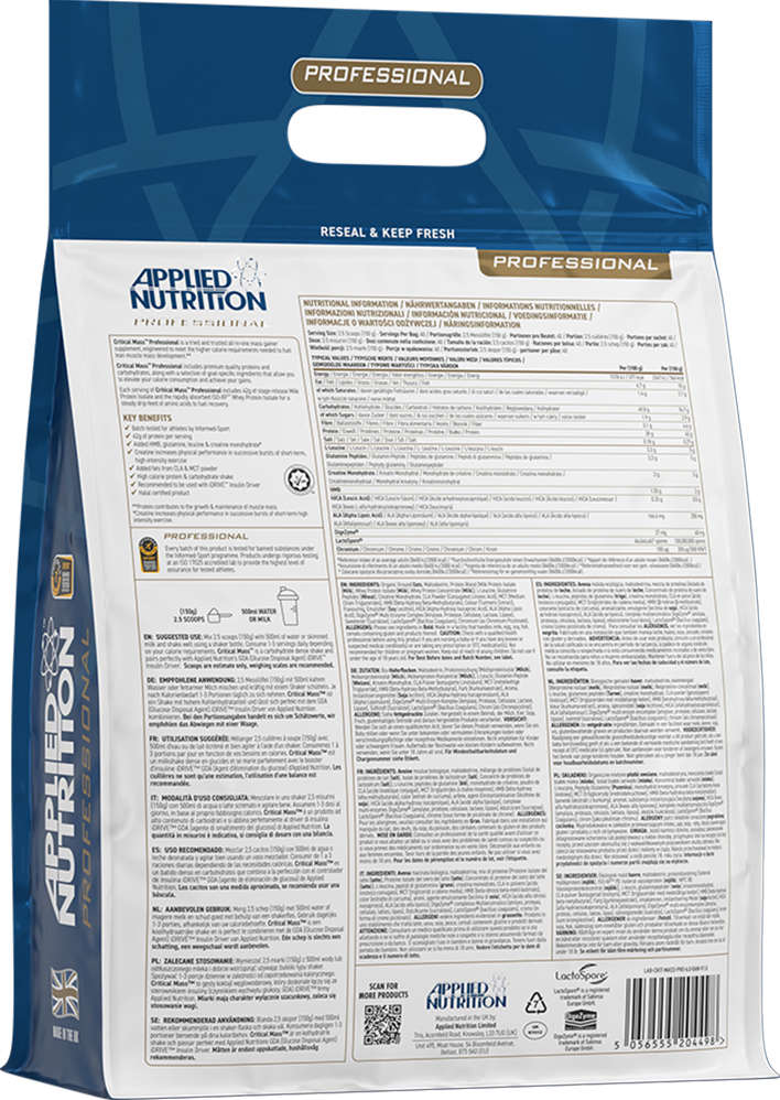 Applied Nutrition Critical Mass Professional - 6000 g