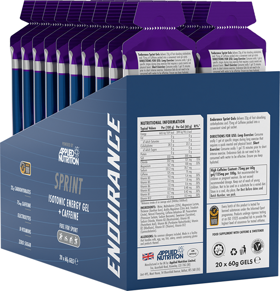 Applied Nutrition Endurance Isotonic Energy Gel Sprint - 20 x 60 ml