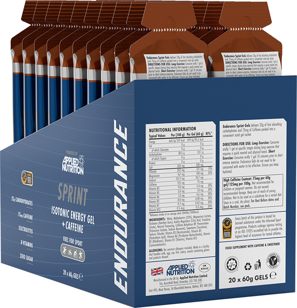 Applied Nutrition Endurance Isotonic Energy Gel Sprint - 20 x 60 ml