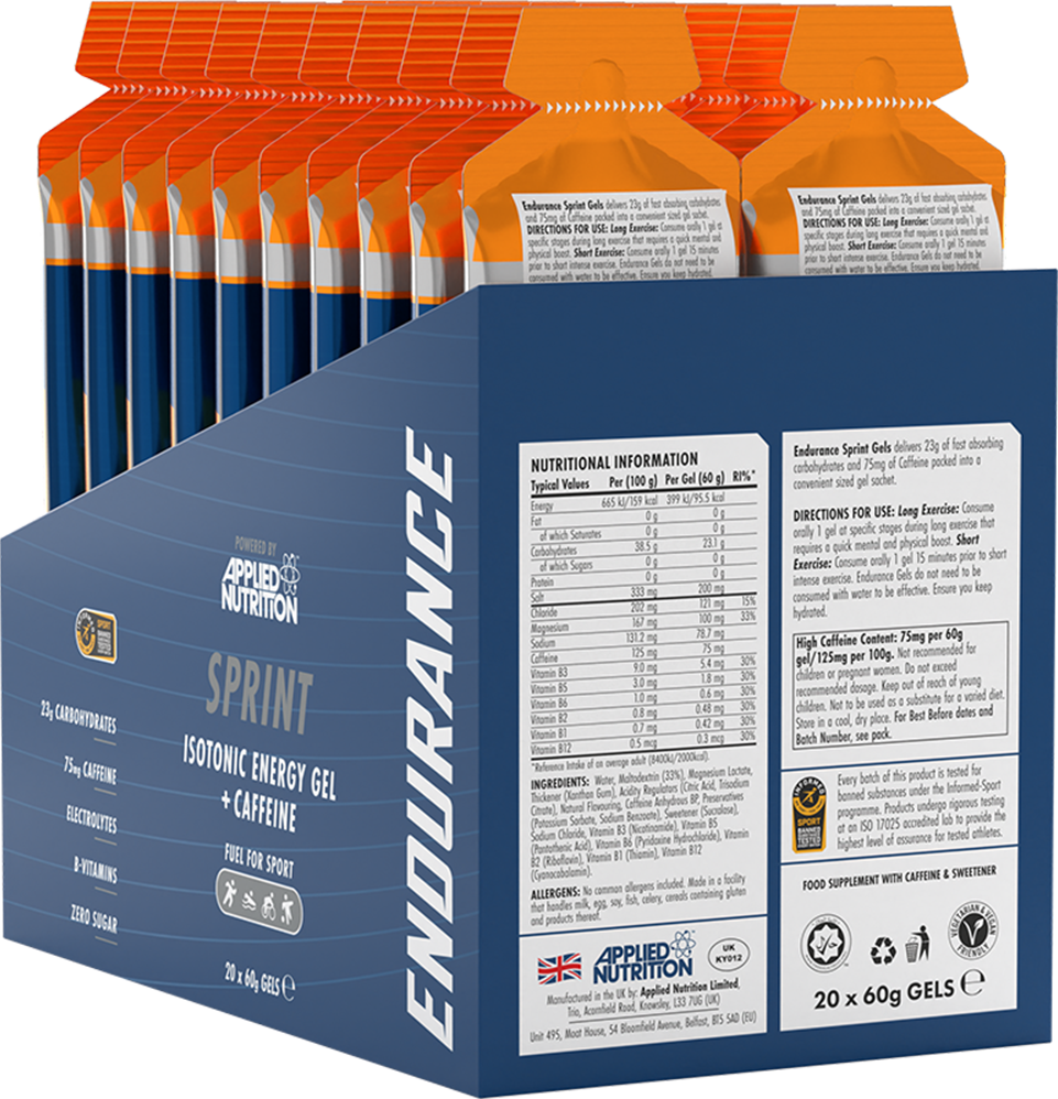Applied Nutrition Endurance Isotonic Energy Gel Sprint - 20 x 60 ml