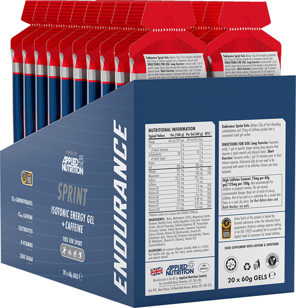 Applied Nutrition Endurance Isotonic Energy Gel Sprint - 20 x 60 ml