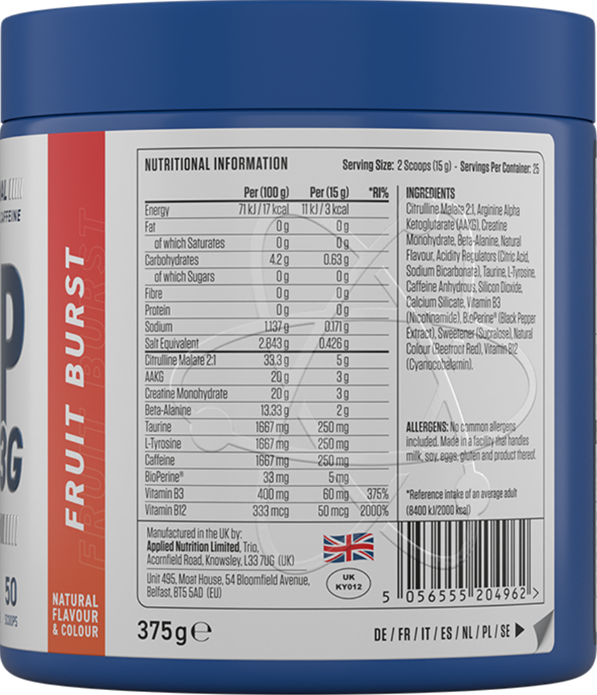 Applied Nutrition Pump 3G Pre-Workout - 375 g