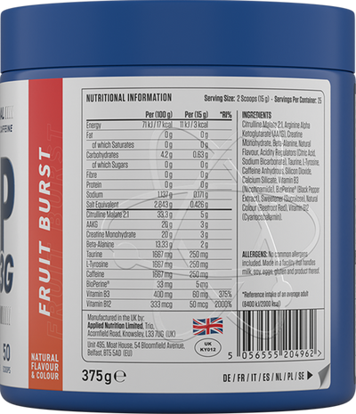 Applied Nutrition Pump 3G Pre-Workout - 375 g