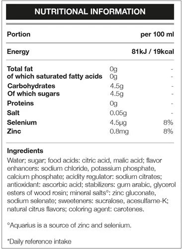 Aquarius - 12 x 500 ml