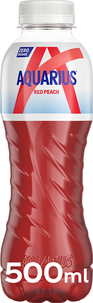 Aquarius Zero Sugar - 12 x 500 ml - Red Peach